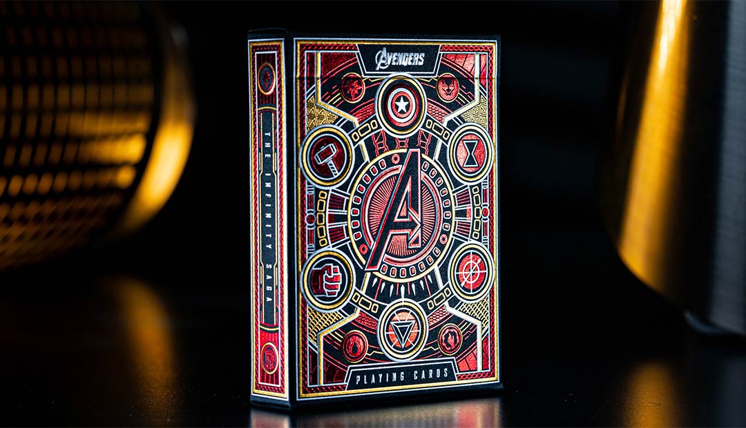 Win Marvel Avengers Red Playing Cards